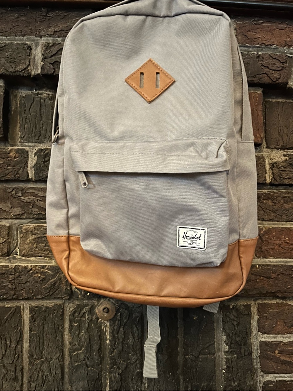 Herschel Supply Company Light Grey Backpack with Tan Accents